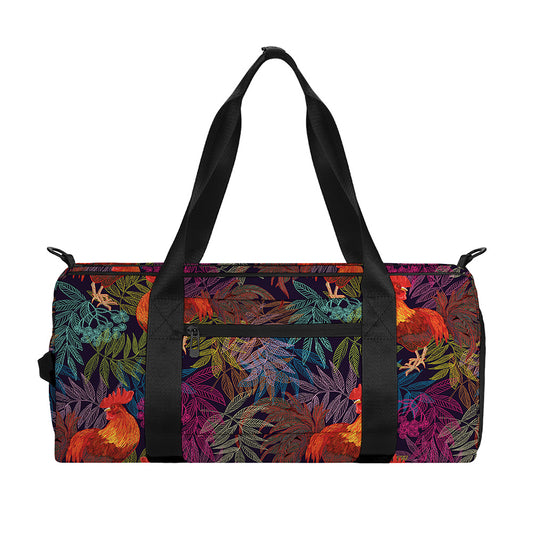 Rooster And Rowan Pattern Print Gym Bag