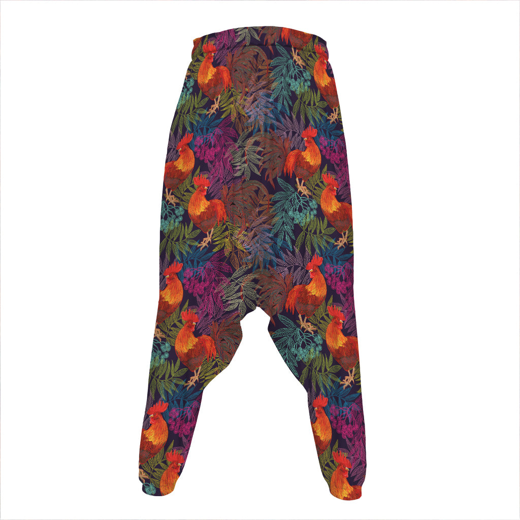 Rooster And Rowan Pattern Print Hammer Pants
