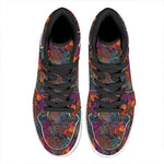 Rooster And Rowan Pattern Print High Top Leather Sneakers