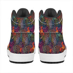 Rooster And Rowan Pattern Print High Top Leather Sneakers