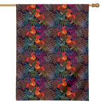 Rooster And Rowan Pattern Print House Flag