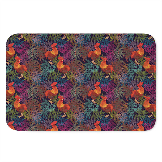 Rooster And Rowan Pattern Print Indoor Door Mat