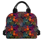 Rooster And Rowan Pattern Print Insulated Lunch Bag