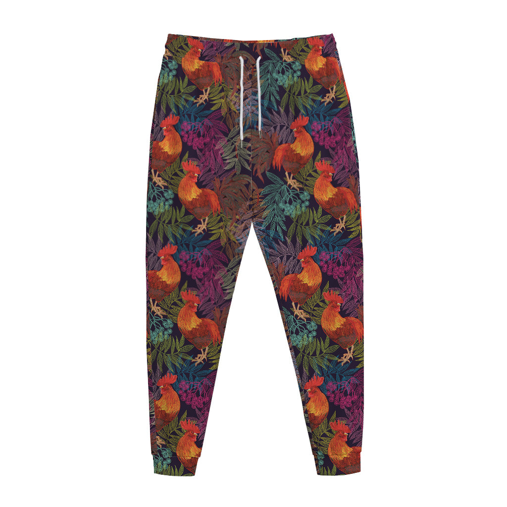 Rooster And Rowan Pattern Print Jogger Pants