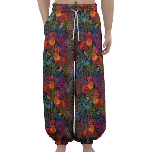 Rooster And Rowan Pattern Print Lantern Pants