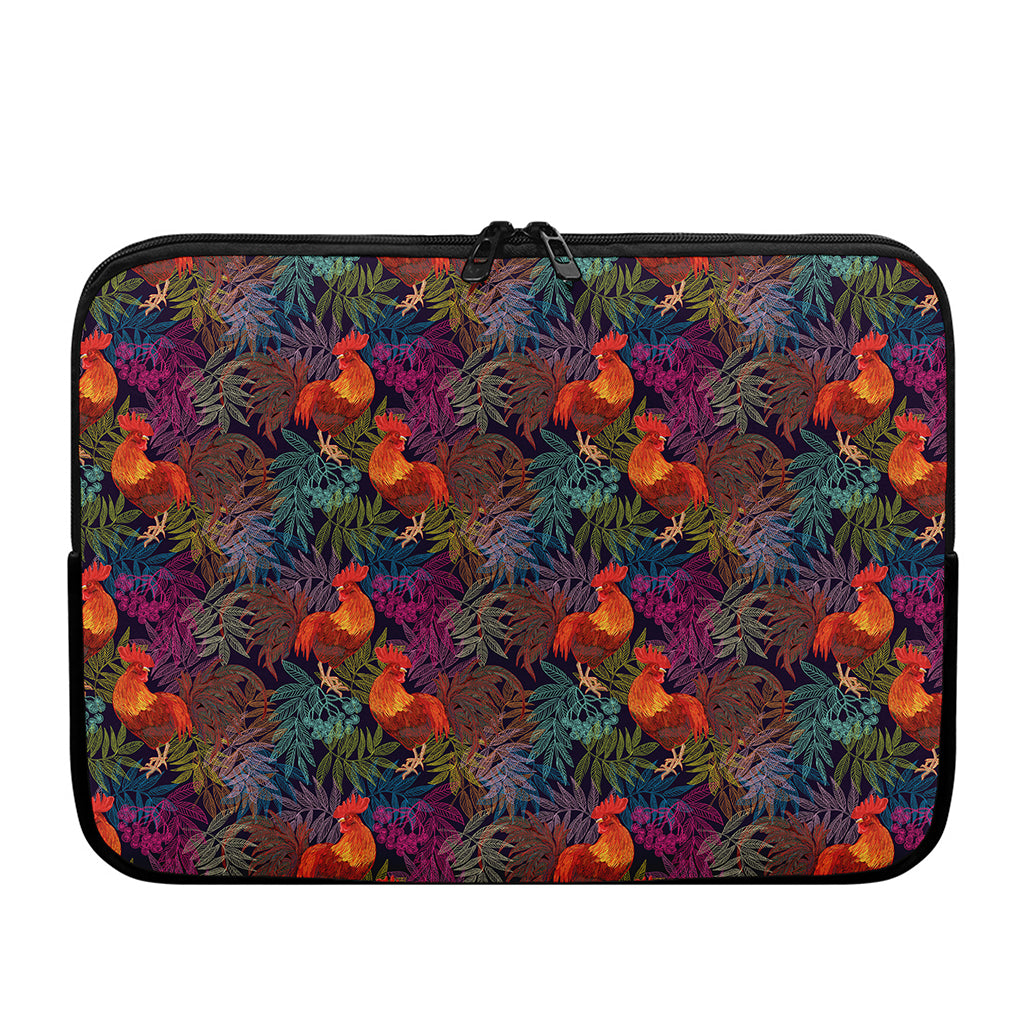 Rooster And Rowan Pattern Print Laptop Sleeve