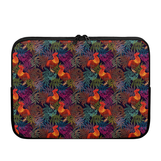 Rooster And Rowan Pattern Print Laptop Sleeve