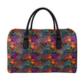 Rooster And Rowan Pattern Print Leather Duffel Bag