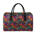 Rooster And Rowan Pattern Print Leather Duffle Bag