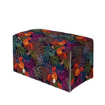 Rooster And Rowan Pattern Print Leather Tissue Box Cover