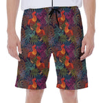 Rooster And Rowan Pattern Print Men's Beach Shorts