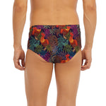 Rooster And Rowan Pattern Print Men's Briefs