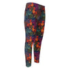 Rooster And Rowan Pattern Print Men's Compression Pants