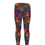 Rooster And Rowan Pattern Print Men's leggings