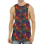 Rooster And Rowan Pattern Print Men's Muscle Tank Top