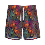 Rooster And Rowan Pattern Print Men's Sports Shorts