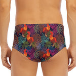 Rooster And Rowan Pattern Print Men's Triangle Swim Briefs