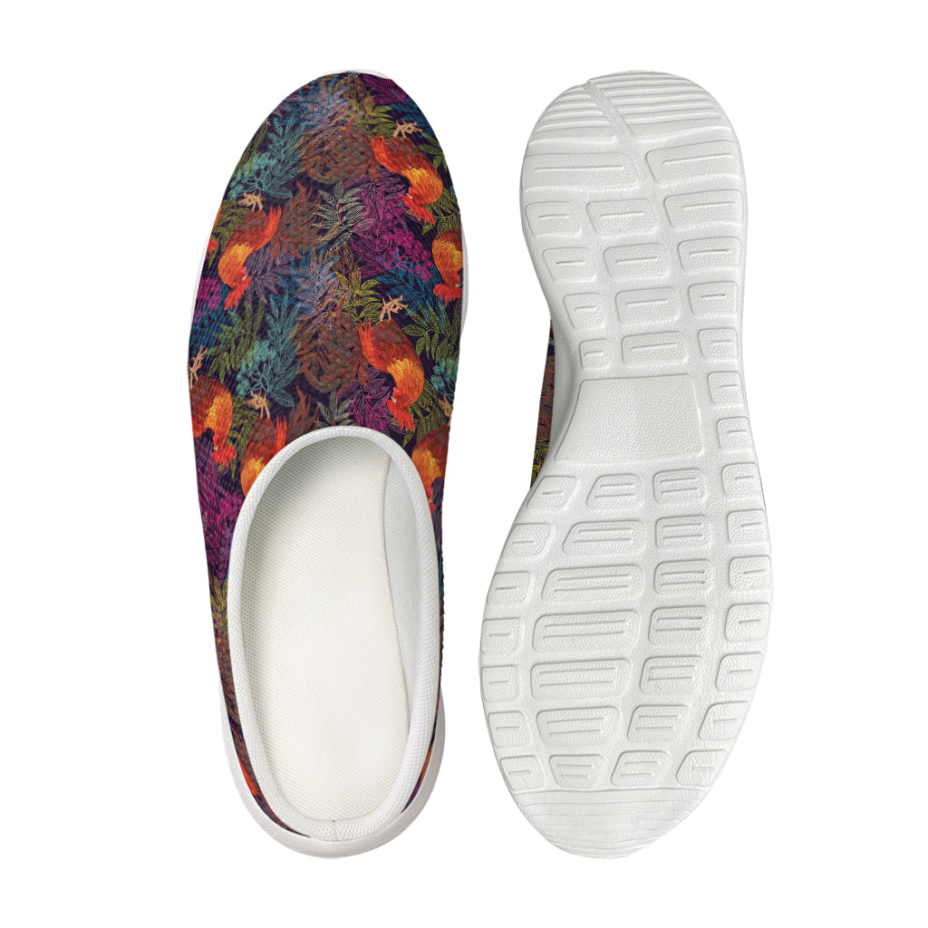 Rooster And Rowan Pattern Print Mesh Casual Shoes