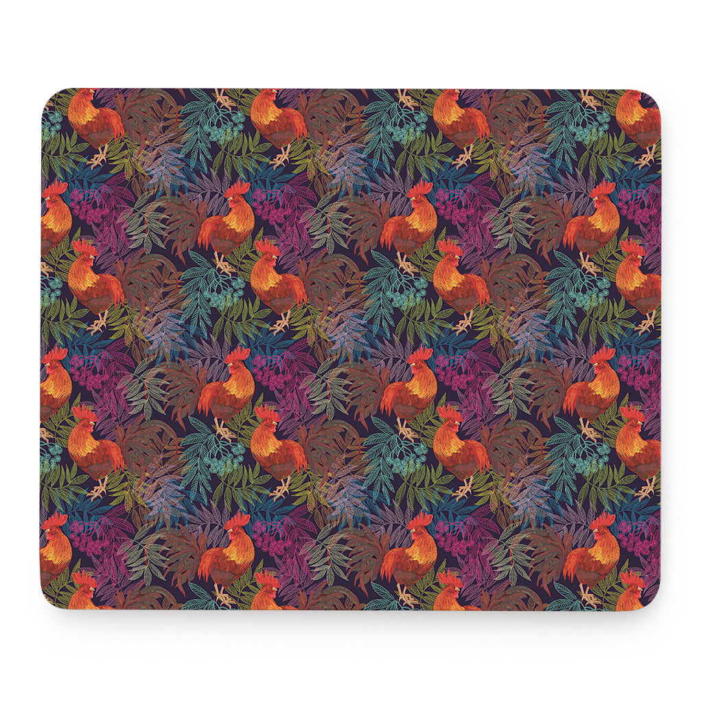 Rooster And Rowan Pattern Print Mouse Pad