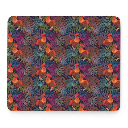Rooster And Rowan Pattern Print Mouse Pad