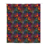 Rooster And Rowan Pattern Print Polyester Shower Curtain