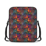 Rooster And Rowan Pattern Print Rectangular Crossbody Bag