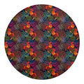 Rooster And Rowan Pattern Print Round Blanket