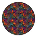 Rooster And Rowan Pattern Print Round Floor Mat
