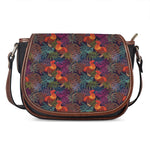 Rooster And Rowan Pattern Print Saddle Bag