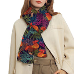 Rooster And Rowan Pattern Print Scarf
