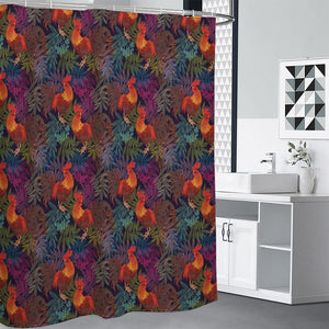 Rooster And Rowan Pattern Print Shower Curtain