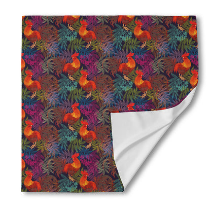 Rooster And Rowan Pattern Print Silk Bandana