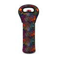 Rooster And Rowan Pattern Print Single Neoprene Wine Tote