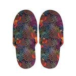 Rooster And Rowan Pattern Print Slippers