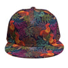 Rooster And Rowan Pattern Print Snapback Cap