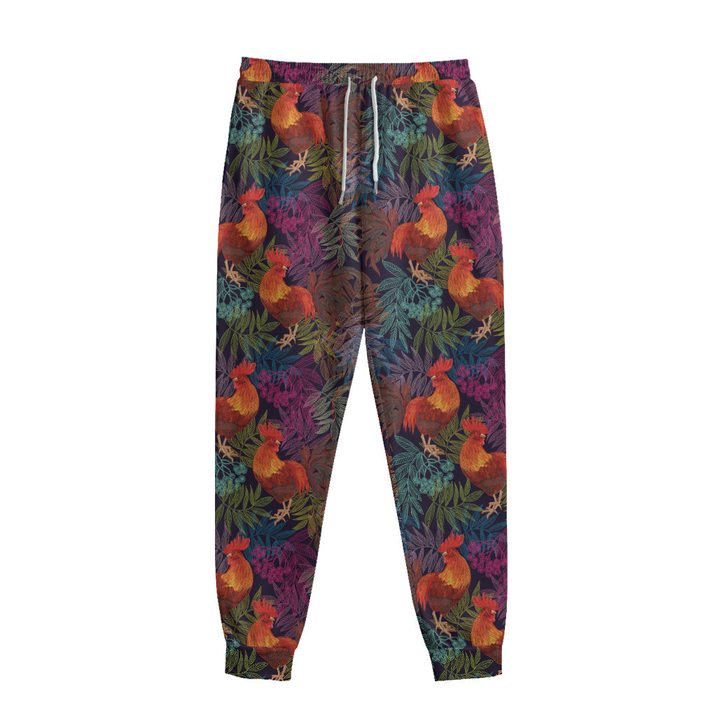 Rooster And Rowan Pattern Print Sweatpants