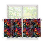 Rooster And Rowan Pattern Print Tier Curtains