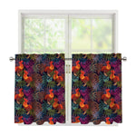 Rooster And Rowan Pattern Print Tier Curtains
