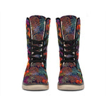 Rooster And Rowan Pattern Print Winter Boots