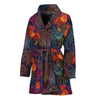 Rooster And Rowan Pattern Print Women's Bathrobe