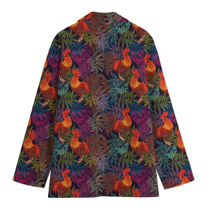 Rooster And Rowan Pattern Print Women's Blazer