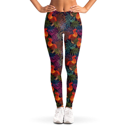 Rooster And Rowan Pattern Print Women's Leggings