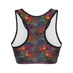 Rooster And Rowan Pattern Print Women's Sports Bra