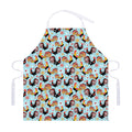 Rooster And Snowflake Pattern Print Adjustable Apron