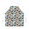 Rooster And Snowflake Pattern Print Adjustable Apron