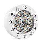 Rooster And Snowflake Pattern Print Alarm Clock