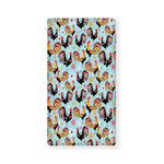 Rooster And Snowflake Pattern Print Baby Crib Sheet