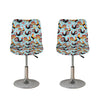 Rooster And Snowflake Pattern Print Bar Stool Covers