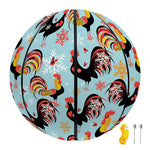 Rooster And Snowflake Pattern Print Basketball