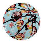 Rooster And Snowflake Pattern Print Basketball